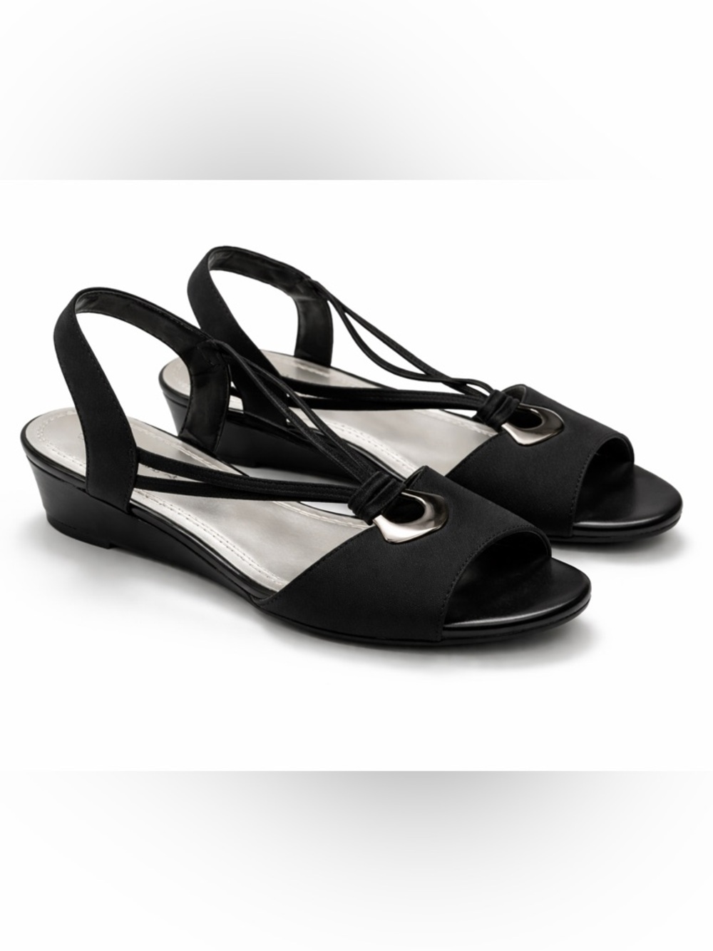 Marbella sandal. Black. Size 8 1/2M. Very small heel. About 1 1/2 heel. Used.